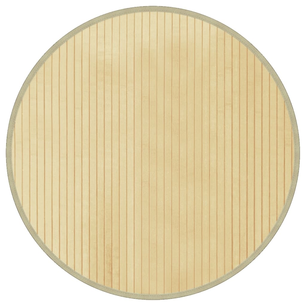 Vloerkleed rond 60 cm bamboe lichtnaturel is nu te koop bij PeponiXL, paradijselijk wonen!