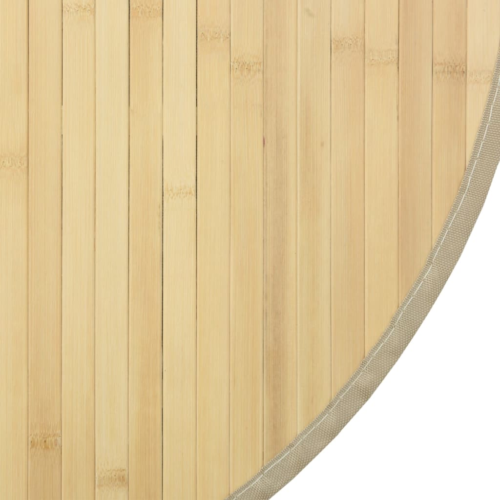 Vloerkleed rond 60 cm bamboe lichtnaturel is nu te koop bij PeponiXL, paradijselijk wonen!