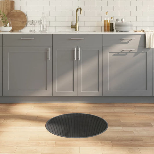 Vloerkleed rond 60 cm bamboe grijs is nu te koop bij PeponiXL, paradijselijk wonen!