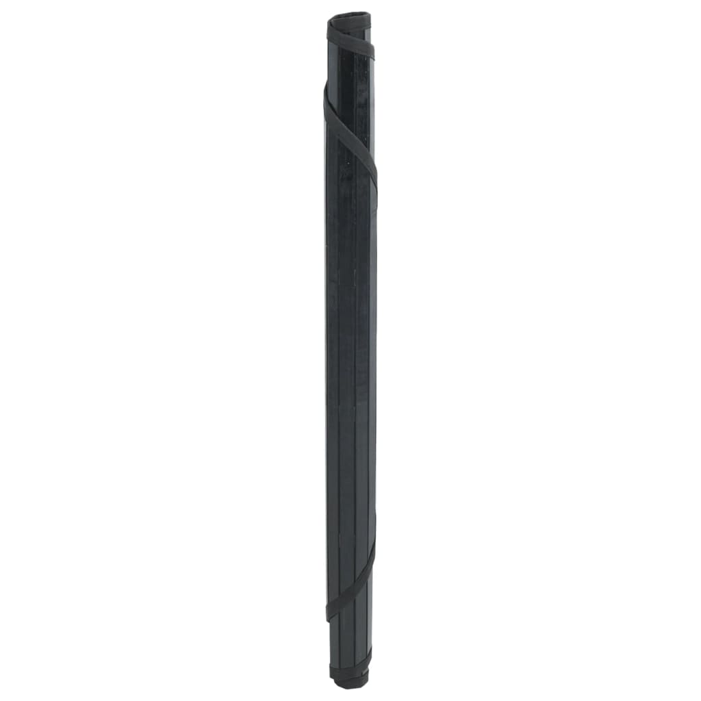 Vloerkleed rond 100 cm bamboe zwart is nu te koop bij PeponiXL, paradijselijk wonen!