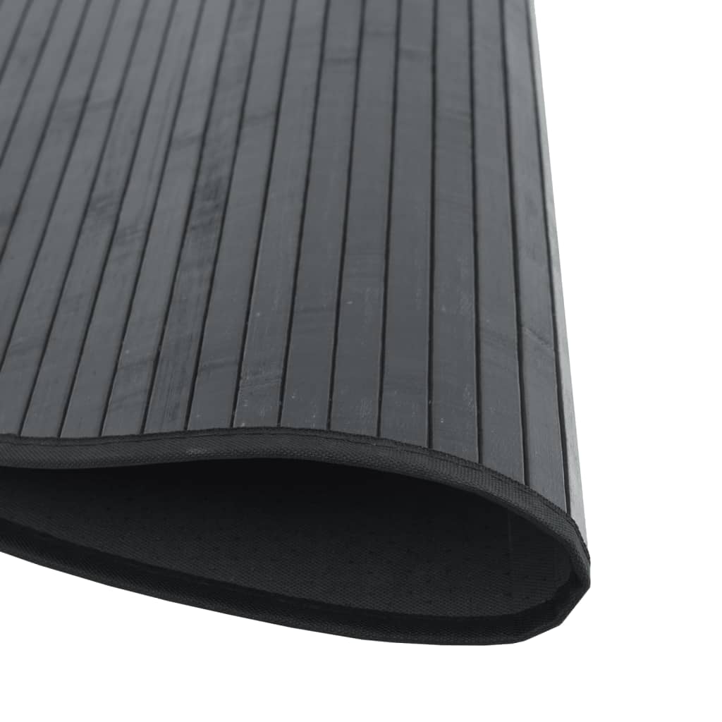 Vloerkleed rond 100 cm bamboe zwart is nu te koop bij PeponiXL, paradijselijk wonen!
