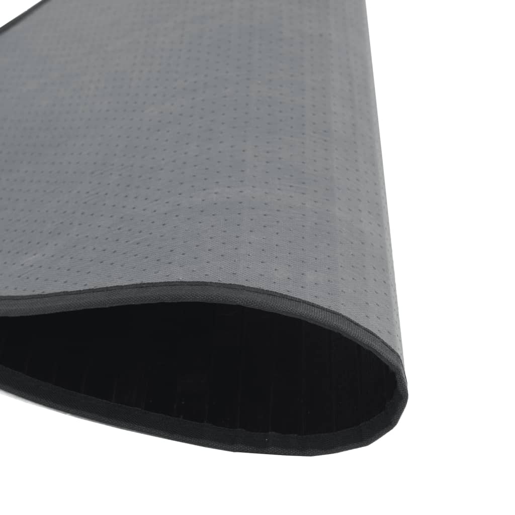 Vloerkleed rond 100 cm bamboe zwart is nu te koop bij PeponiXL, paradijselijk wonen!
