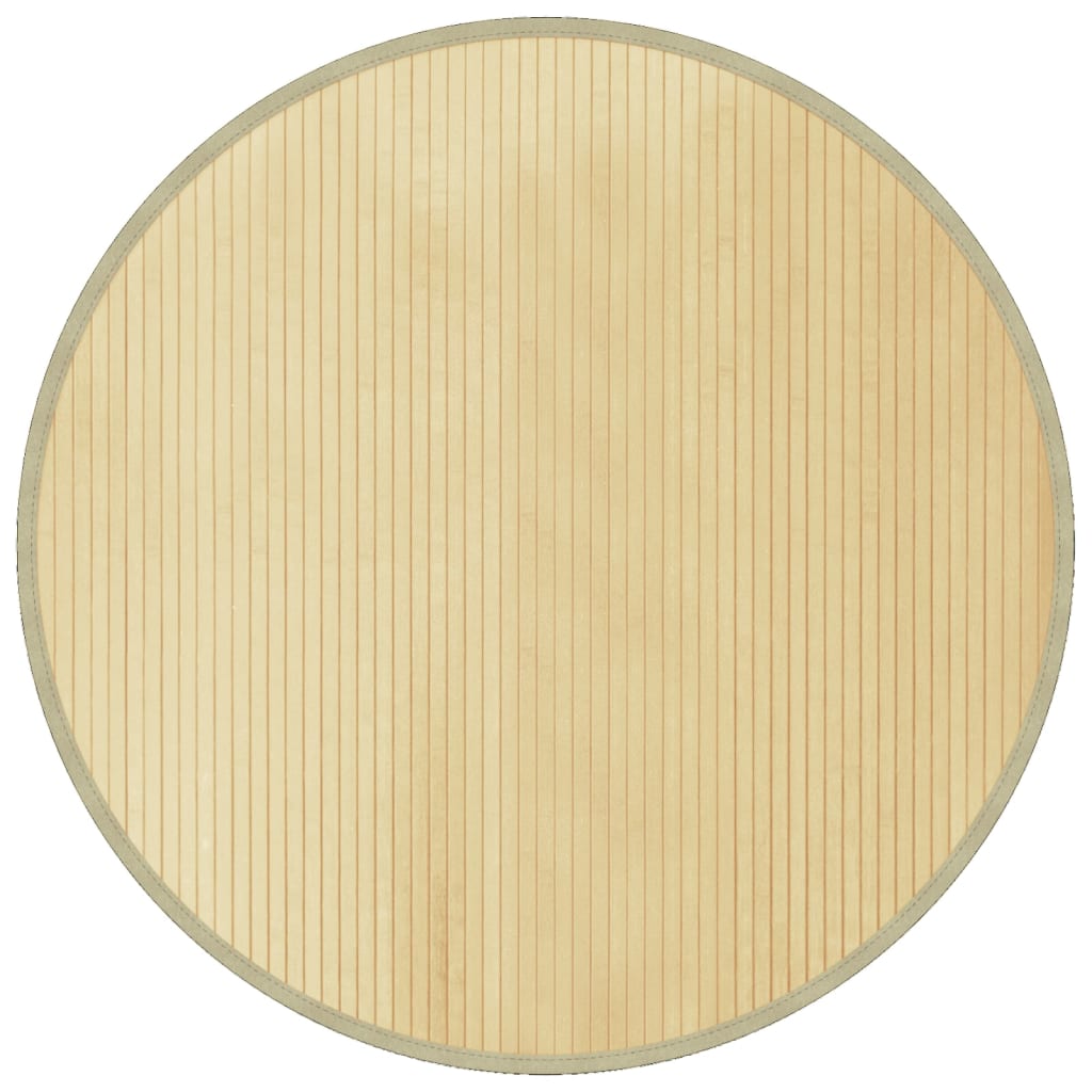 Vloerkleed rond 100 cm bamboe lichtnaturel is nu te koop bij PeponiXL, paradijselijk wonen!