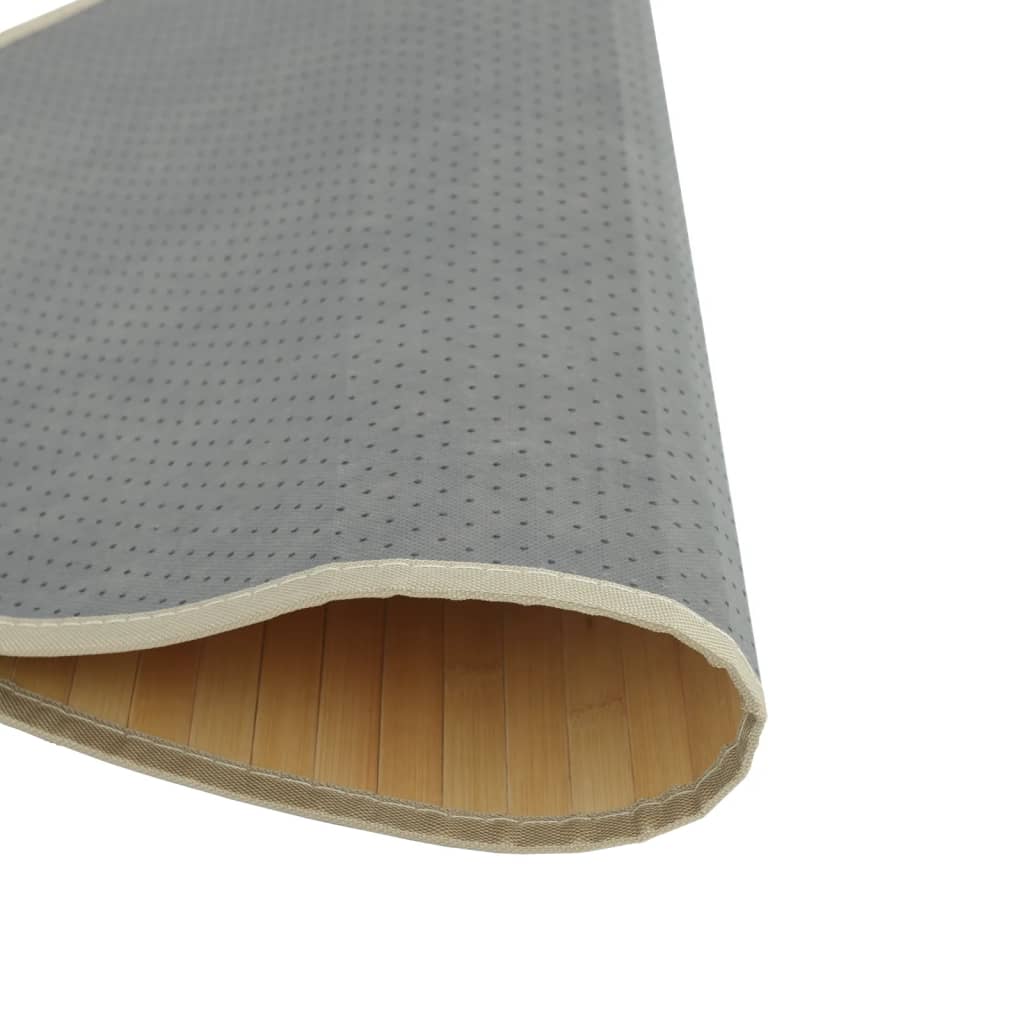 Vloerkleed rond 100 cm bamboe lichtnaturel is nu te koop bij PeponiXL, paradijselijk wonen!