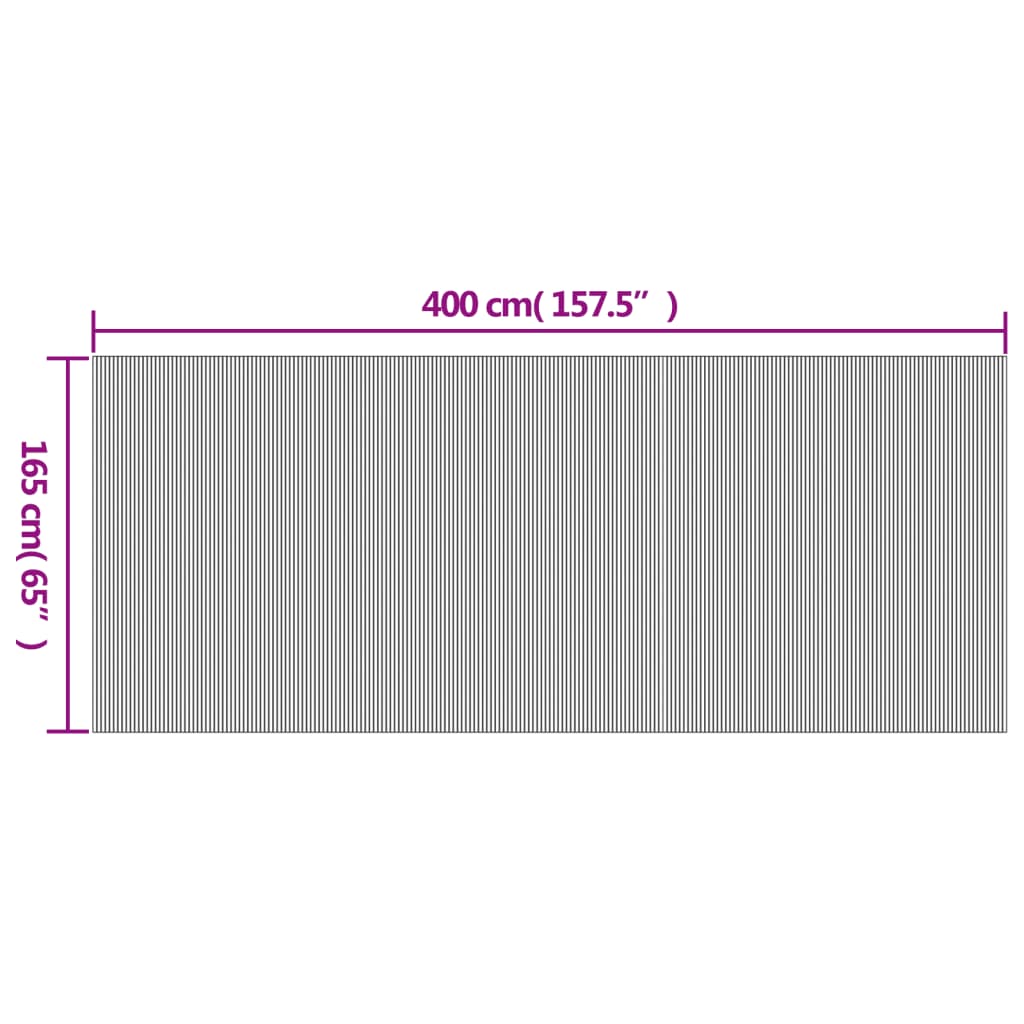 Kamerscherm breedte 400 cm hoogte 165 cm bamboe zwart is nu te koop bij PeponiXL, paradijselijk wonen!