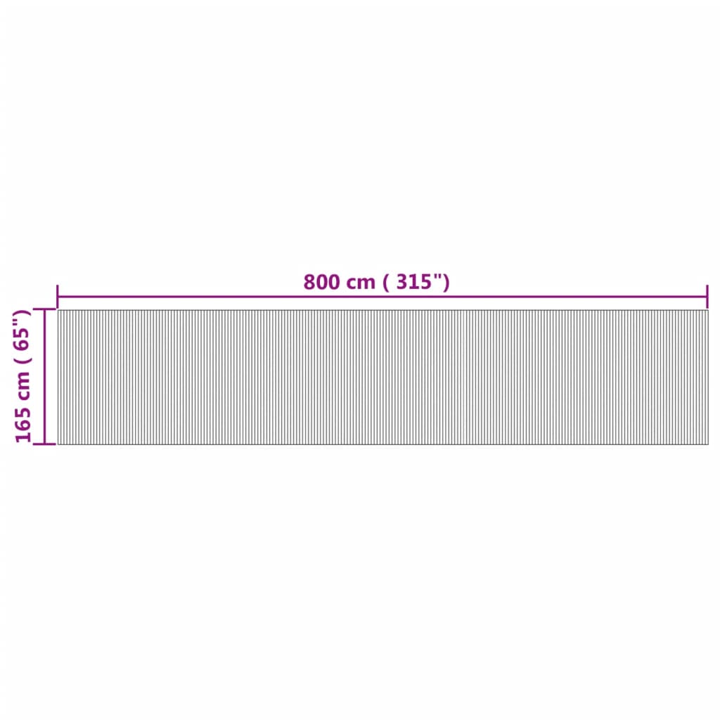 Kamerscherm breedte 800 cm hoogte 165 cm bamboe naturel is nu te koop bij PeponiXL, paradijselijk wonen!