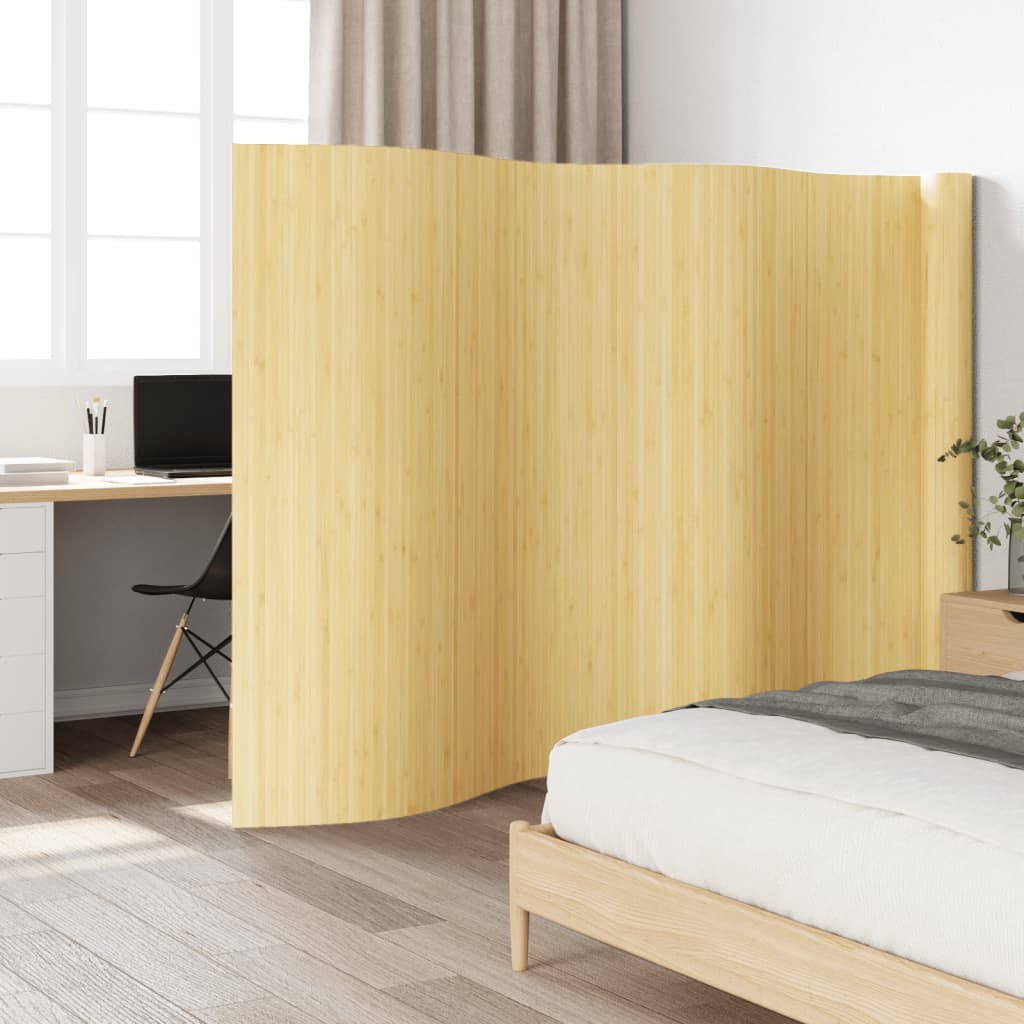 Kamerscherm breedte 800 cm hoogte 165 cm bamboe lichtnaturel is nu te koop bij PeponiXL, paradijselijk wonen!