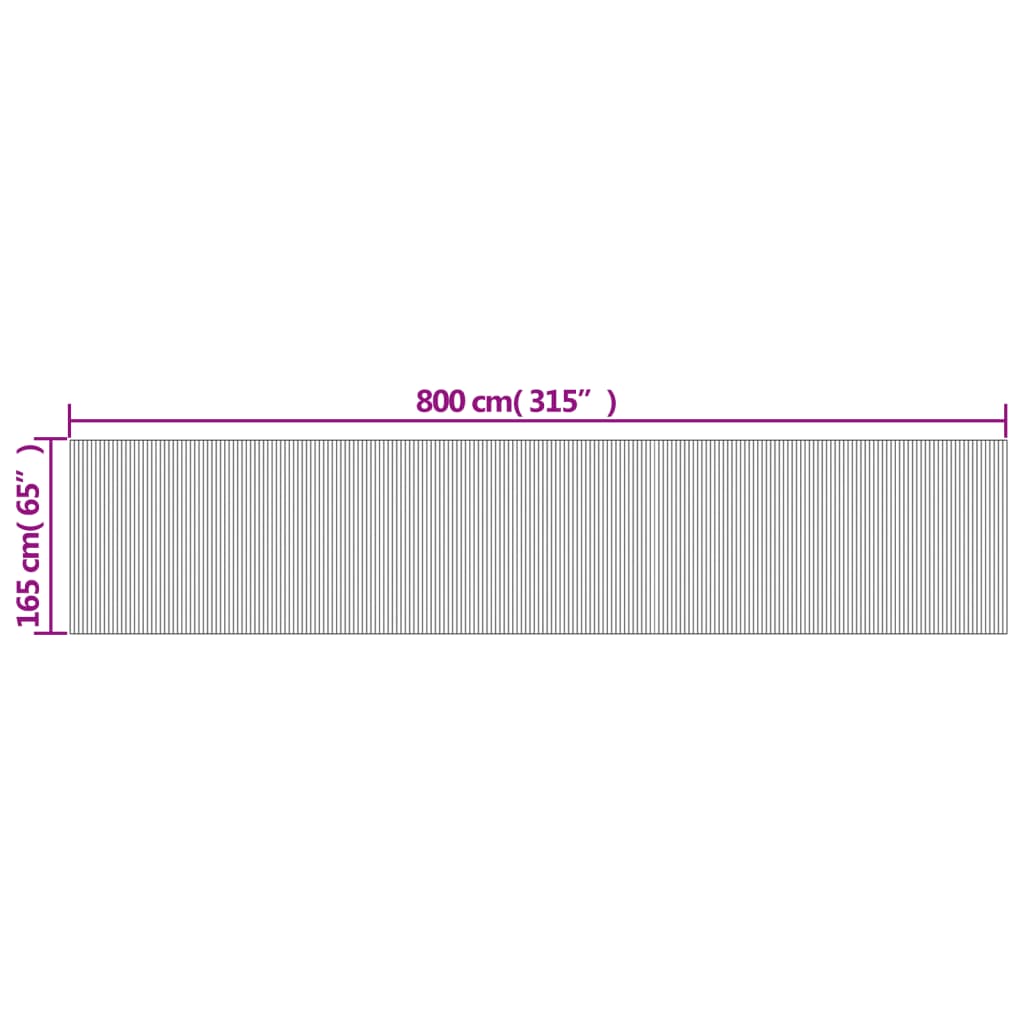 Kamerscherm breedte 800 cm hoogte 165 cm bamboe grijs is nu te koop bij PeponiXL, paradijselijk wonen!