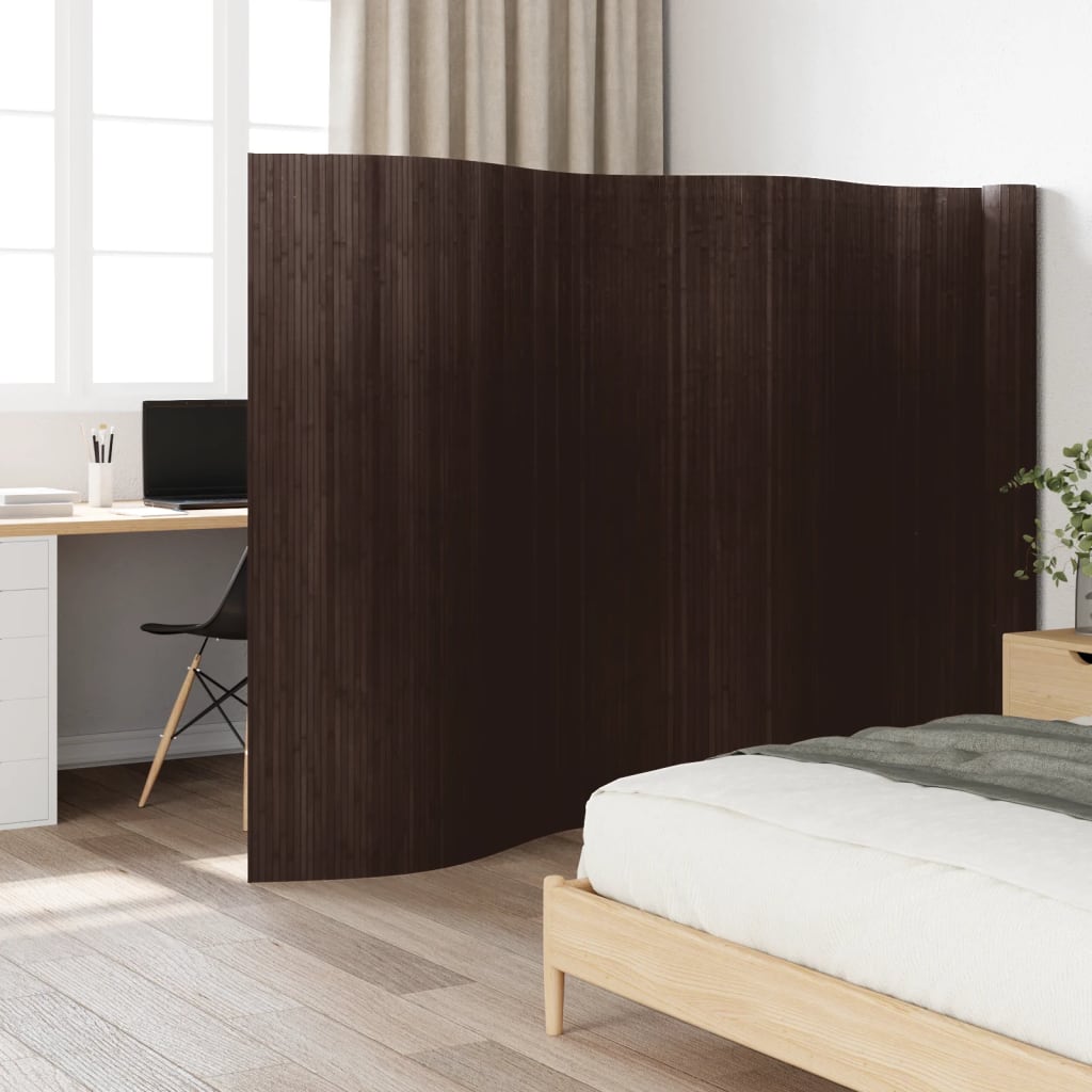 Kamerscherm breedte 800 cm hoogte 165 cm bamboe donkerbruin is nu te koop bij PeponiXL, paradijselijk wonen!