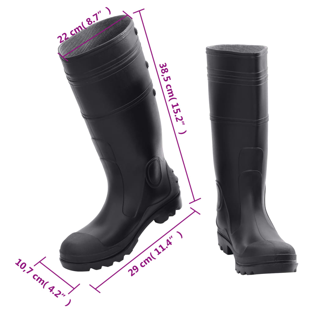 Regenlaarzen maat 42 PVC zwart is nu te koop bij PeponiXL, paradijselijk wonen!