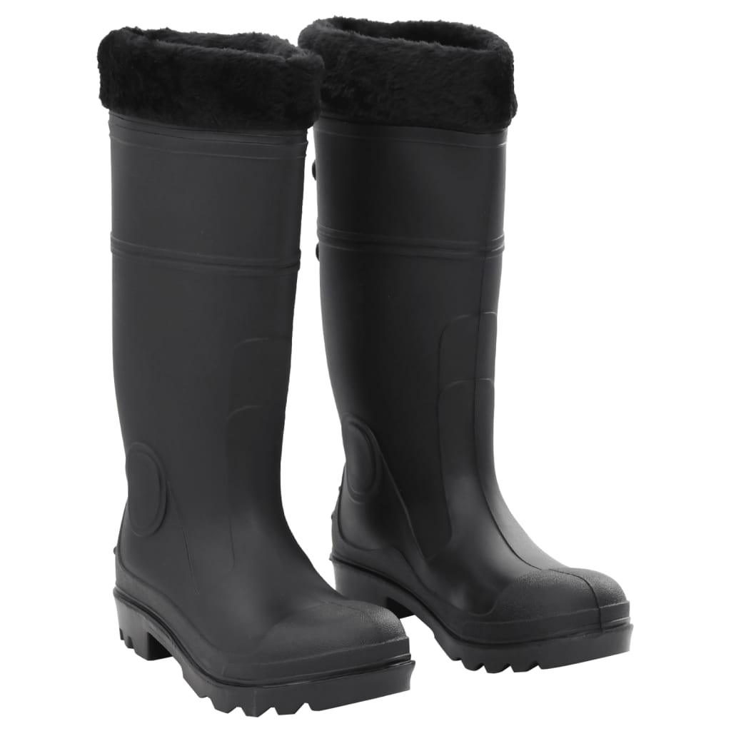 Regenlaarzen met verwijderbare sokken maat 40 PVC zwart is nu te koop bij PeponiXL, paradijselijk wonen!