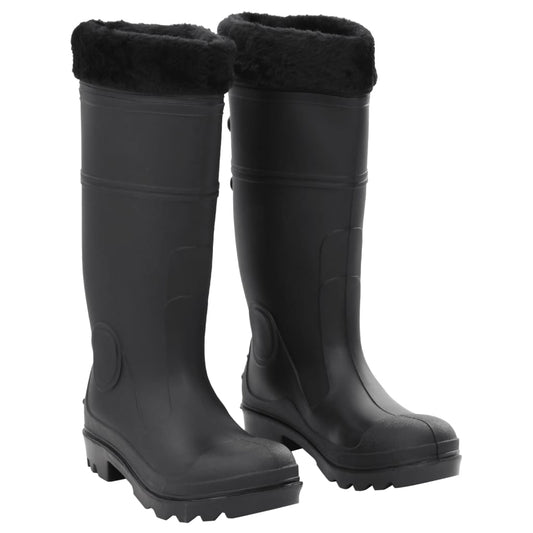 Regenlaarzen met verwijderbare sokken maat 40 PVC zwart is nu te koop bij PeponiXL, paradijselijk wonen!