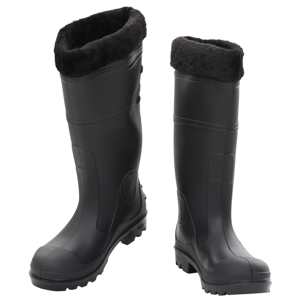 Regenlaarzen met verwijderbare sokken maat 40 PVC zwart is nu te koop bij PeponiXL, paradijselijk wonen!