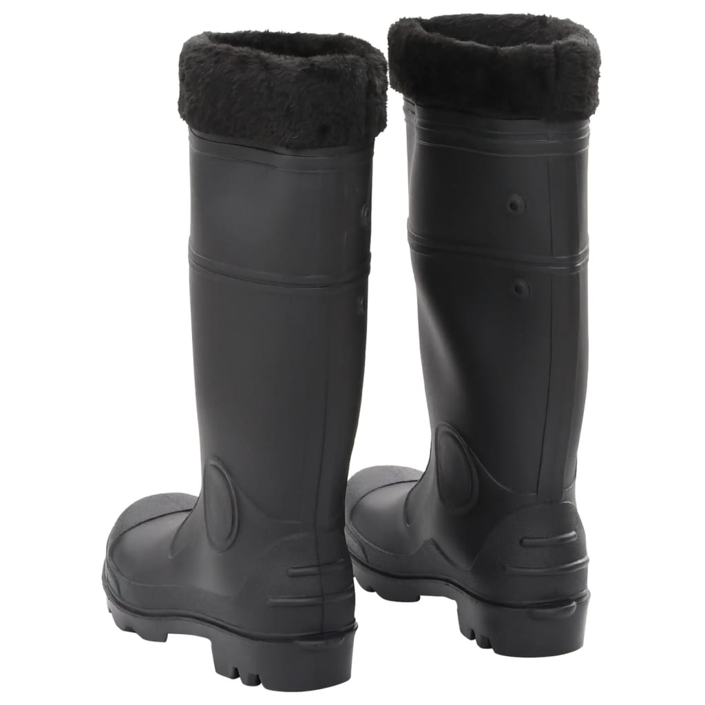 Regenlaarzen met verwijderbare sokken maat 40 PVC zwart is nu te koop bij PeponiXL, paradijselijk wonen!