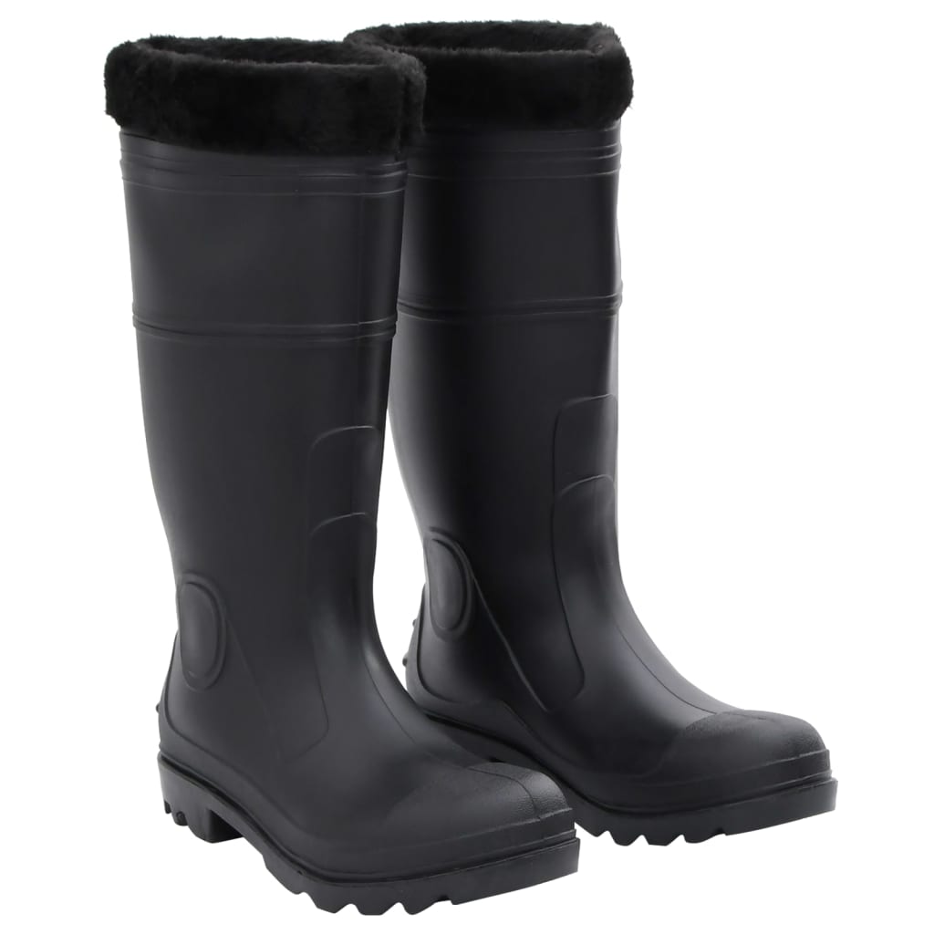 Regenlaarzen met verwijderbare sokken maat 41 PVC zwart is nu te koop bij PeponiXL, paradijselijk wonen!