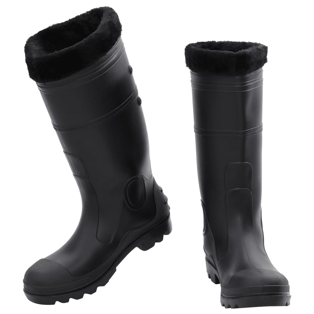 Regenlaarzen met verwijderbare sokken maat 41 PVC zwart is nu te koop bij PeponiXL, paradijselijk wonen!