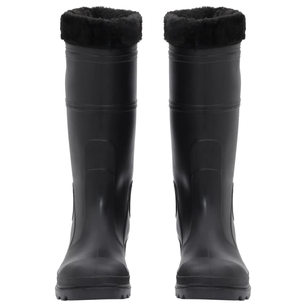 Regenlaarzen met verwijderbare sokken maat 41 PVC zwart is nu te koop bij PeponiXL, paradijselijk wonen!