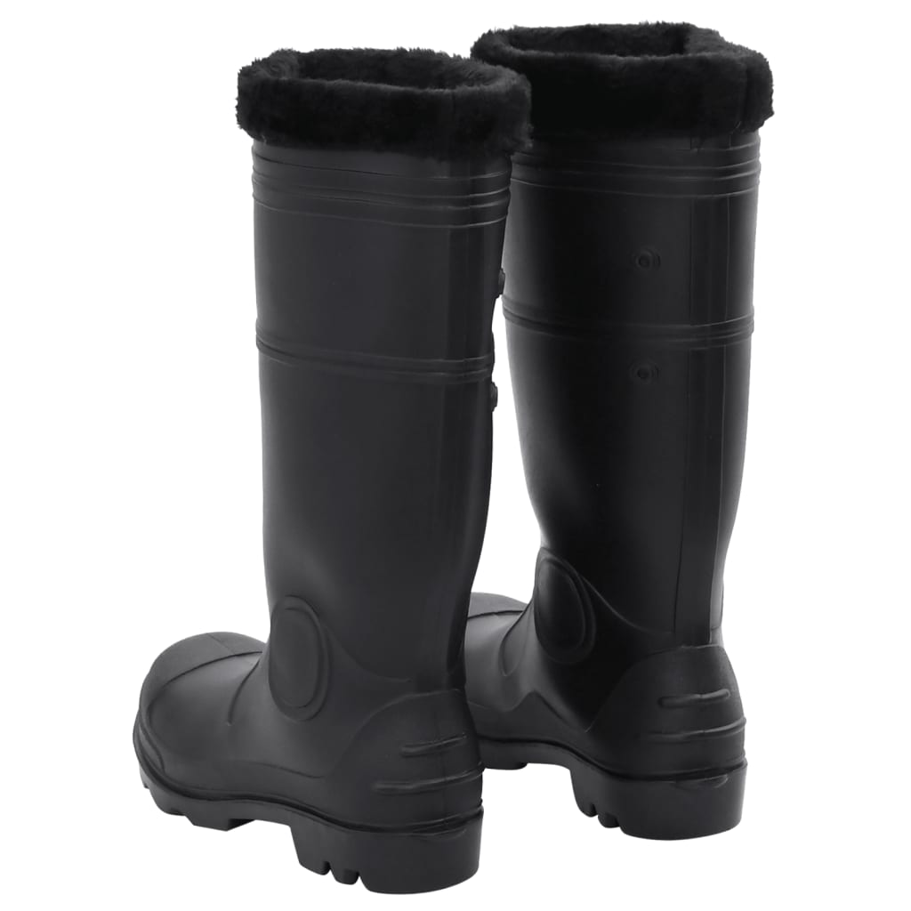 Regenlaarzen met verwijderbare sokken maat 41 PVC zwart is nu te koop bij PeponiXL, paradijselijk wonen!