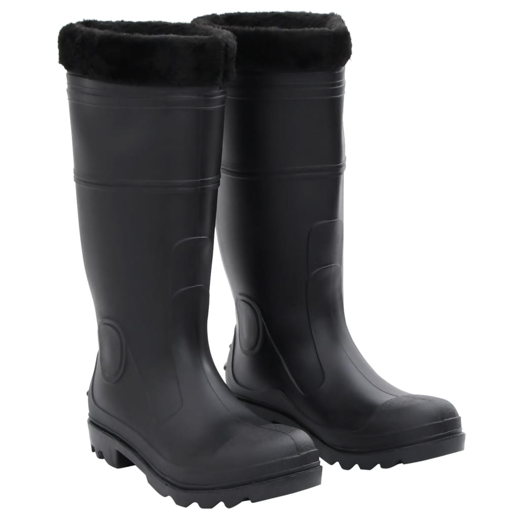 Regenlaarzen met verwijderbare sokken maat 42 PVC zwart is nu te koop bij PeponiXL, paradijselijk wonen!