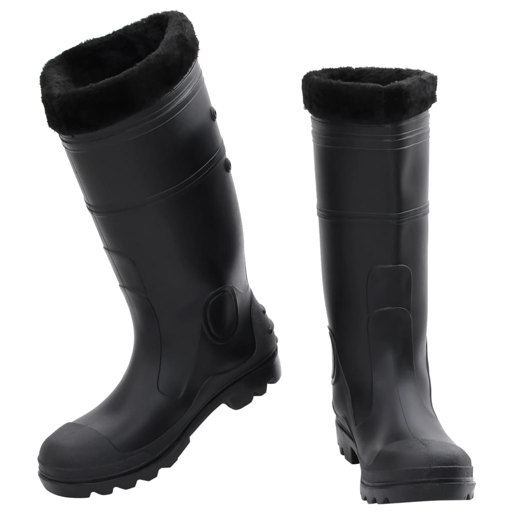 Regenlaarzen met verwijderbare sokken maat 42 PVC zwart is nu te koop bij PeponiXL, paradijselijk wonen!