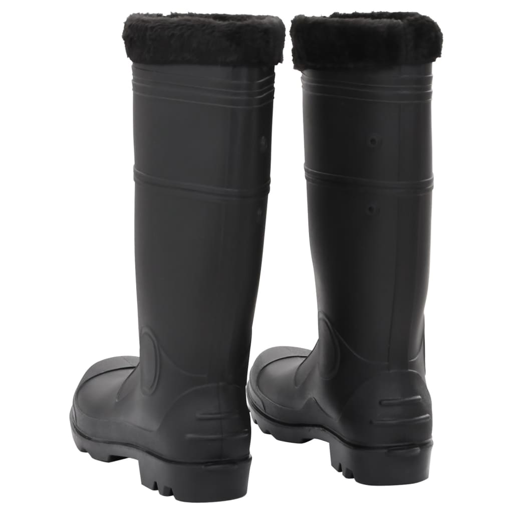 Regenlaarzen met verwijderbare sokken maat 44 PVC zwart is nu te koop bij PeponiXL, paradijselijk wonen!
