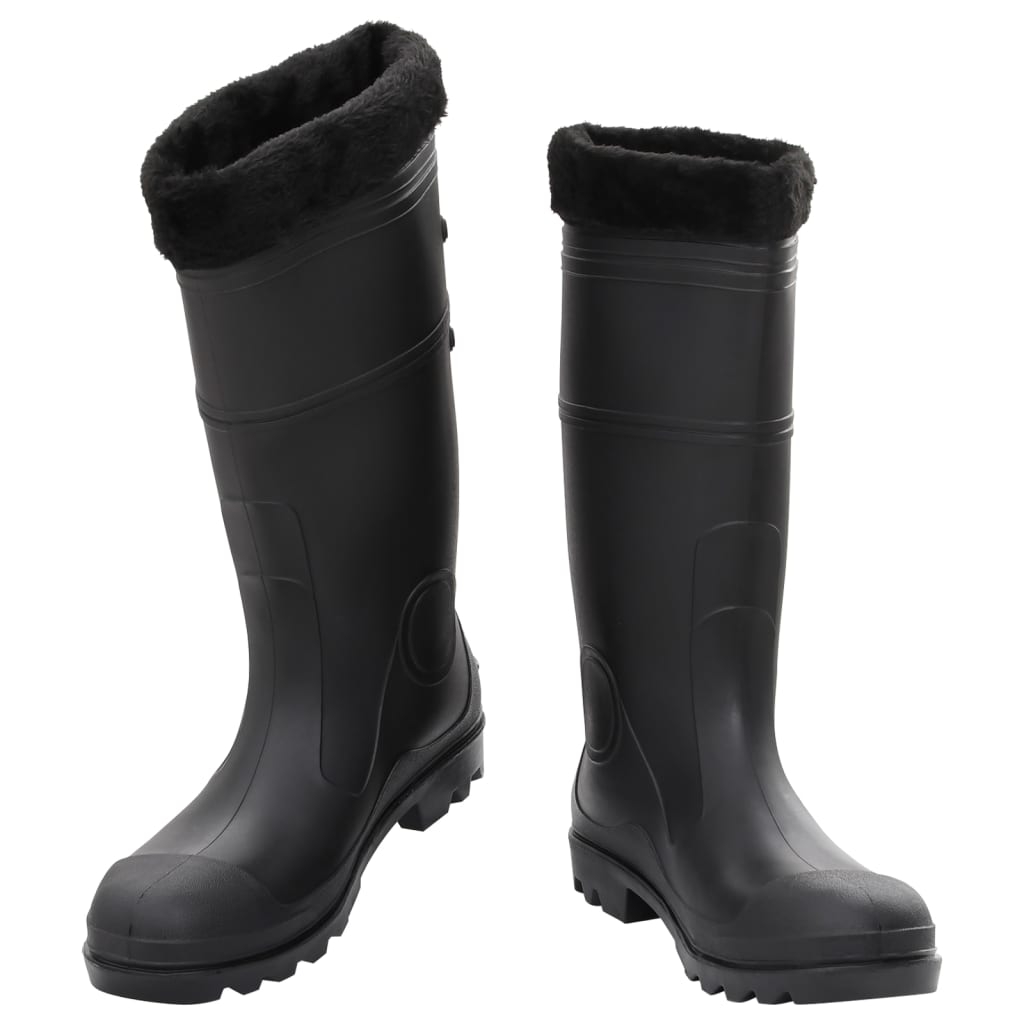 Regenlaarzen met verwijderbare sokken maat 46 PVC zwart is nu te koop bij PeponiXL, paradijselijk wonen!