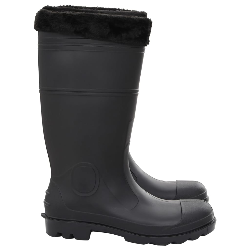 Regenlaarzen met verwijderbare sokken maat 46 PVC zwart is nu te koop bij PeponiXL, paradijselijk wonen!