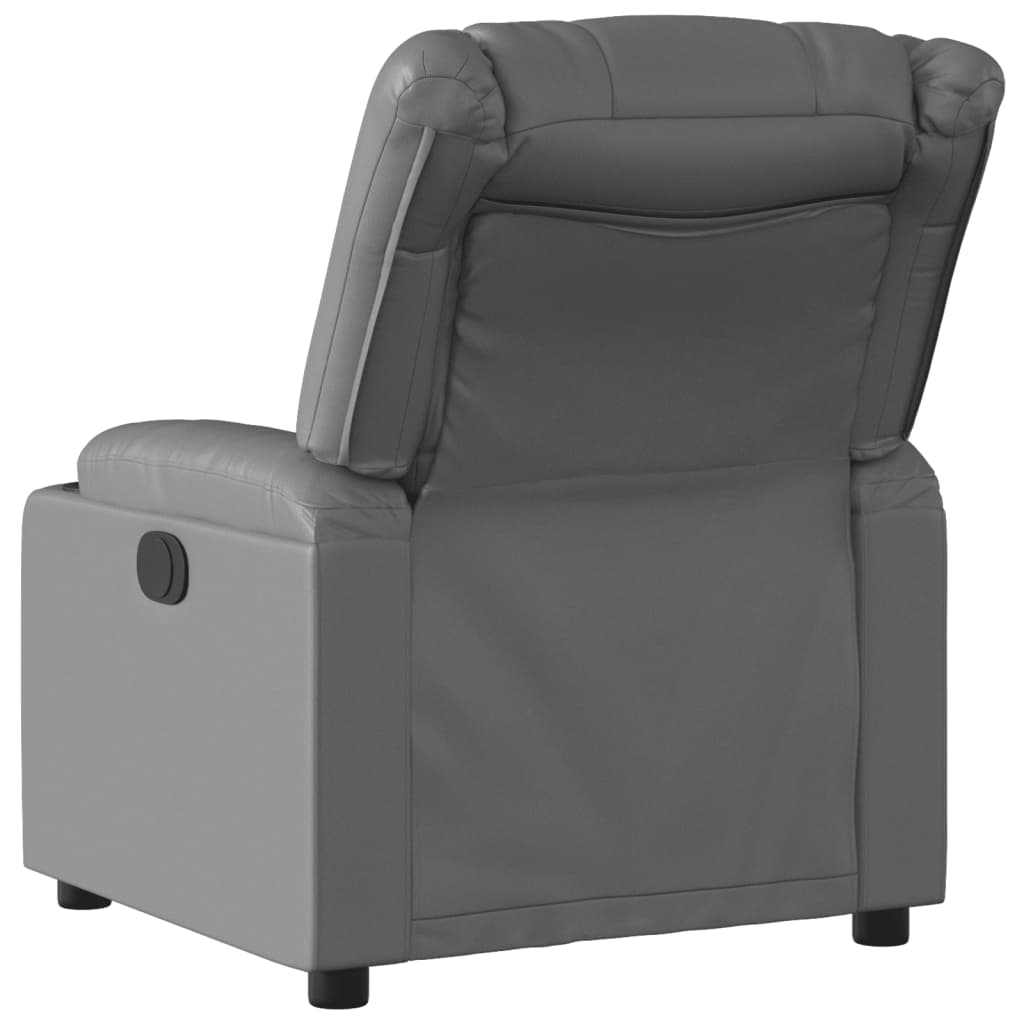 Fauteuil verstelbaar kunstleer grijs is nu te koop bij PeponiXL, paradijselijk wonen!