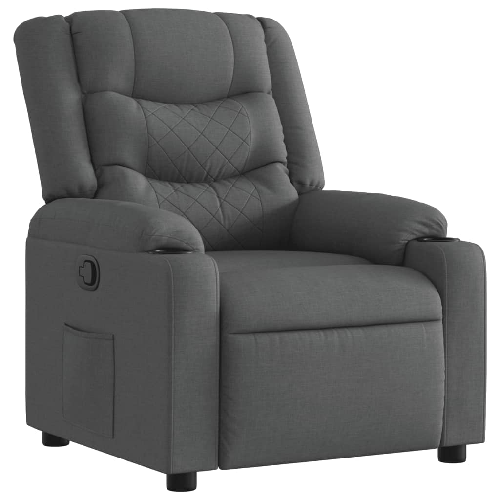 Fauteuil verstelbaar stof donkergrijs is nu te koop bij PeponiXL, paradijselijk wonen!