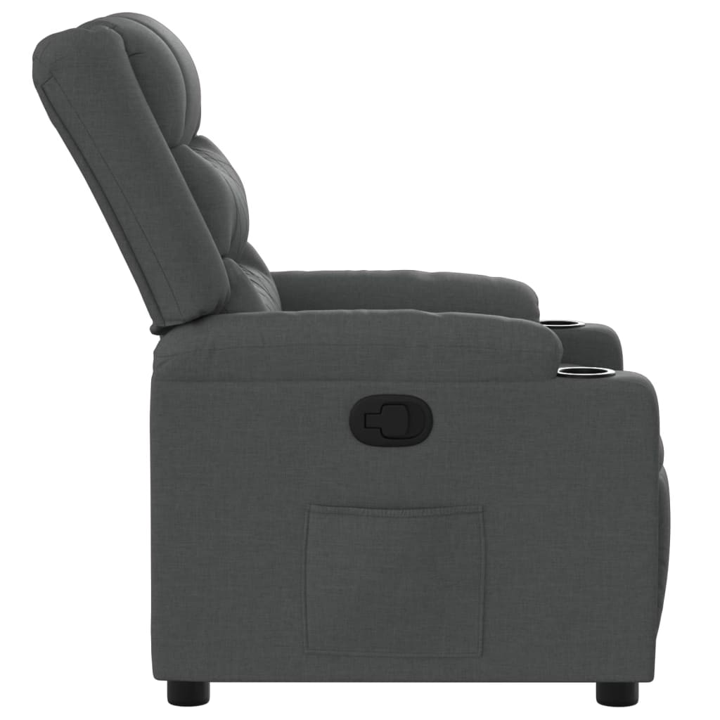 Fauteuil verstelbaar stof donkergrijs is nu te koop bij PeponiXL, paradijselijk wonen!