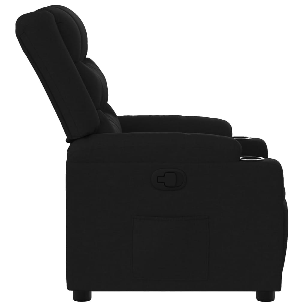 Fauteuil verstelbaar stof zwart is nu te koop bij PeponiXL, paradijselijk wonen!