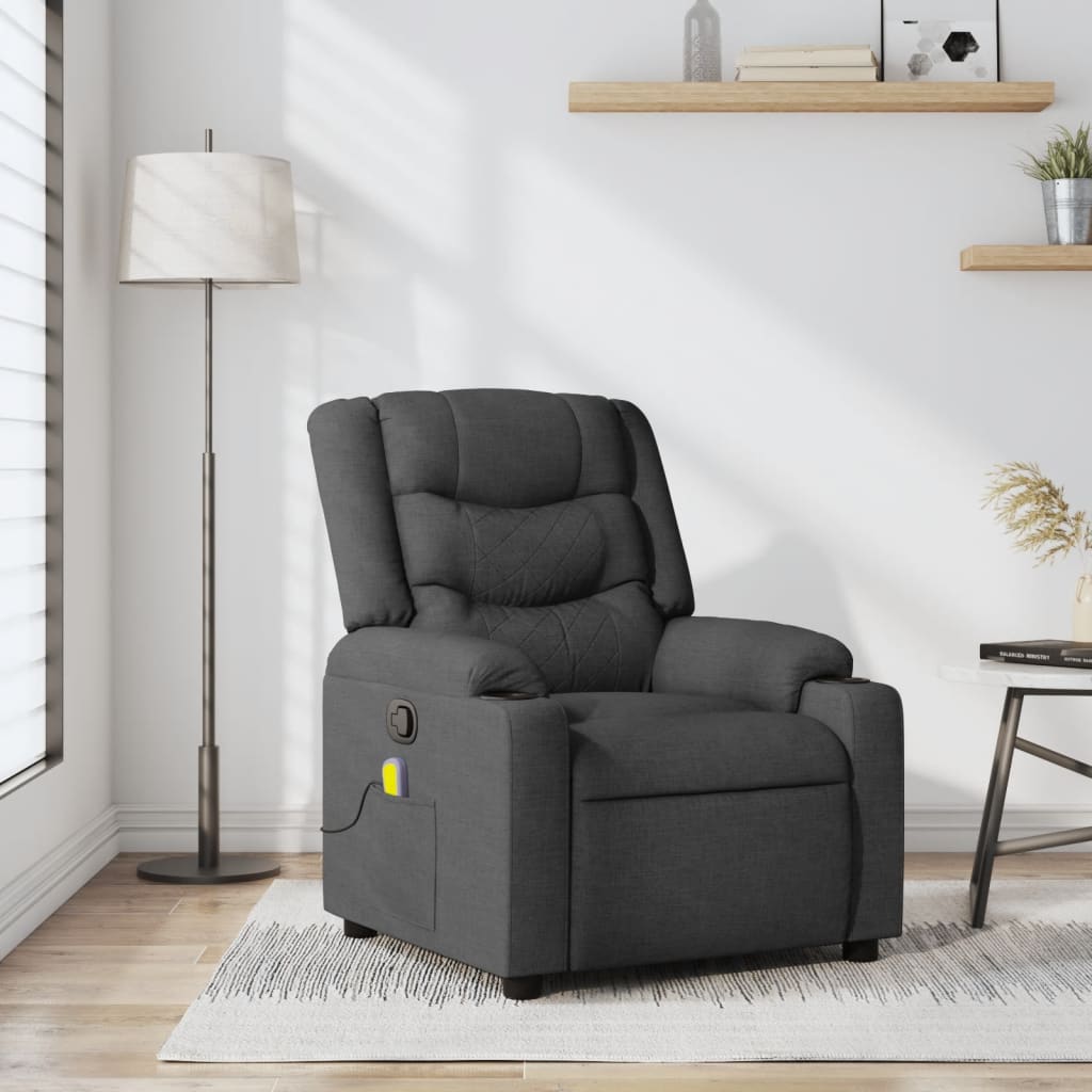 Massagestoel verstelbaar stof donkergrijs is nu te koop bij PeponiXL, paradijselijk wonen!
