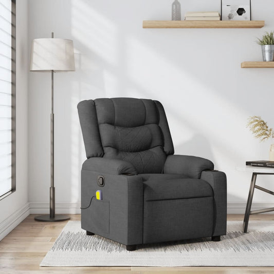 Massagestoel verstelbaar stof donkergrijs is nu te koop bij PeponiXL, paradijselijk wonen!