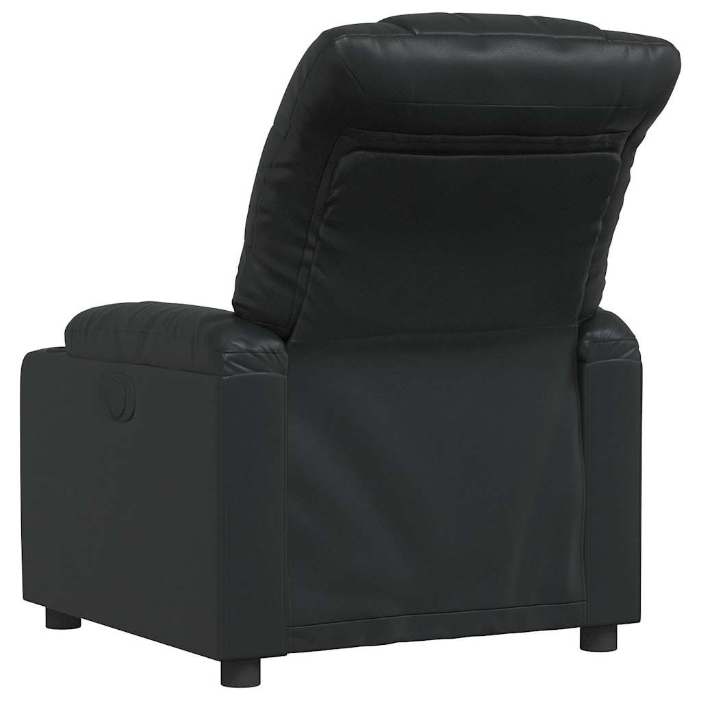 Fauteuil verstelbaar kunstleer zwart is nu te koop bij PeponiXL, paradijselijk wonen!