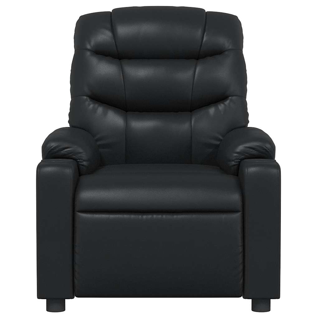 Fauteuil verstelbaar kunstleer zwart is nu te koop bij PeponiXL, paradijselijk wonen!