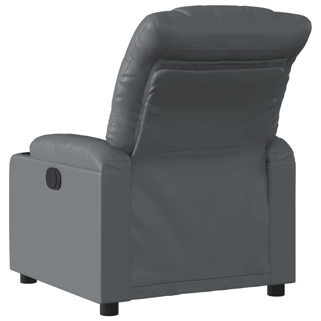 Fauteuil verstelbaar kunstleer grijs is nu te koop bij PeponiXL, paradijselijk wonen!