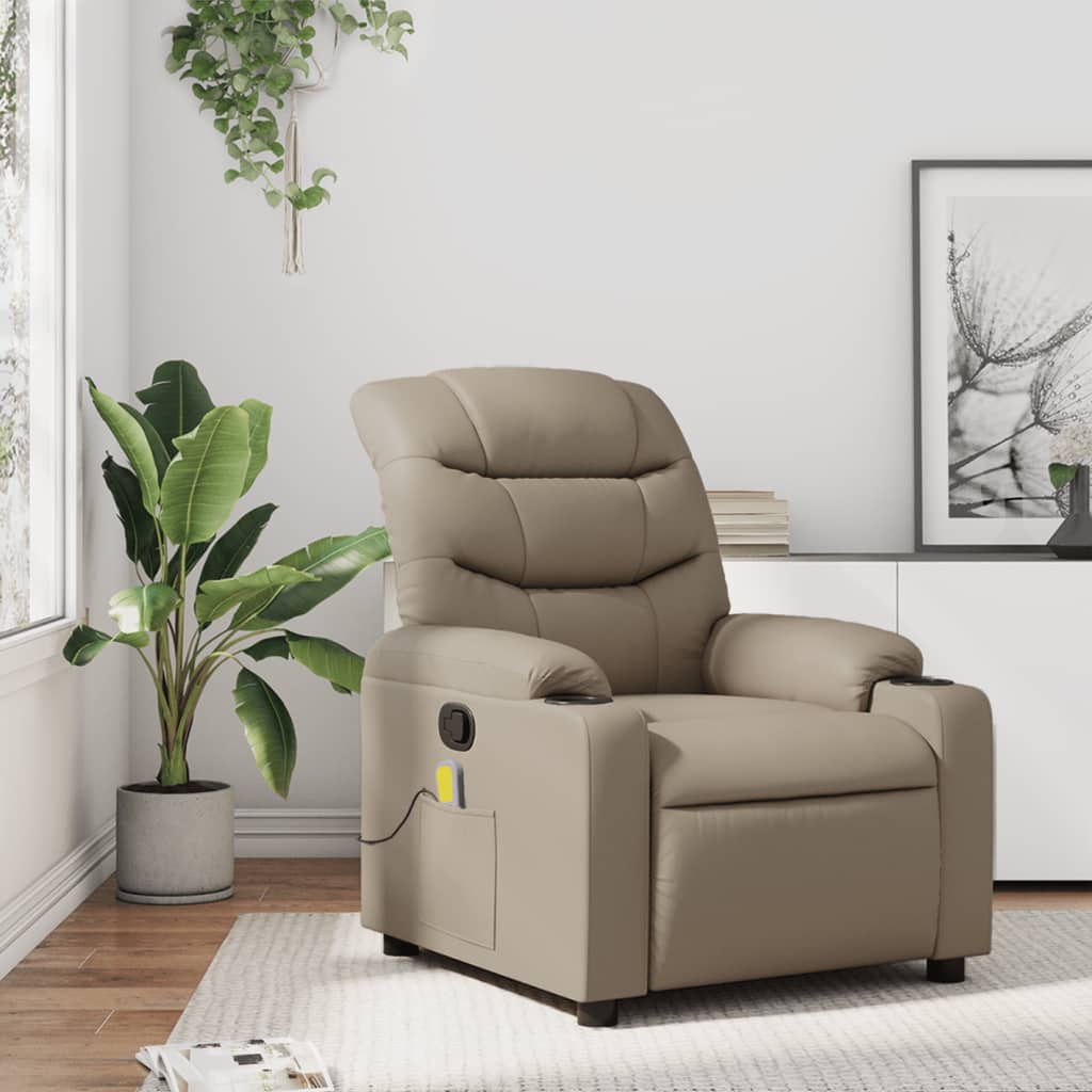 Massagestoel verstelbaar kunstleer cappuccinokleurig is nu te koop bij PeponiXL, paradijselijk wonen!