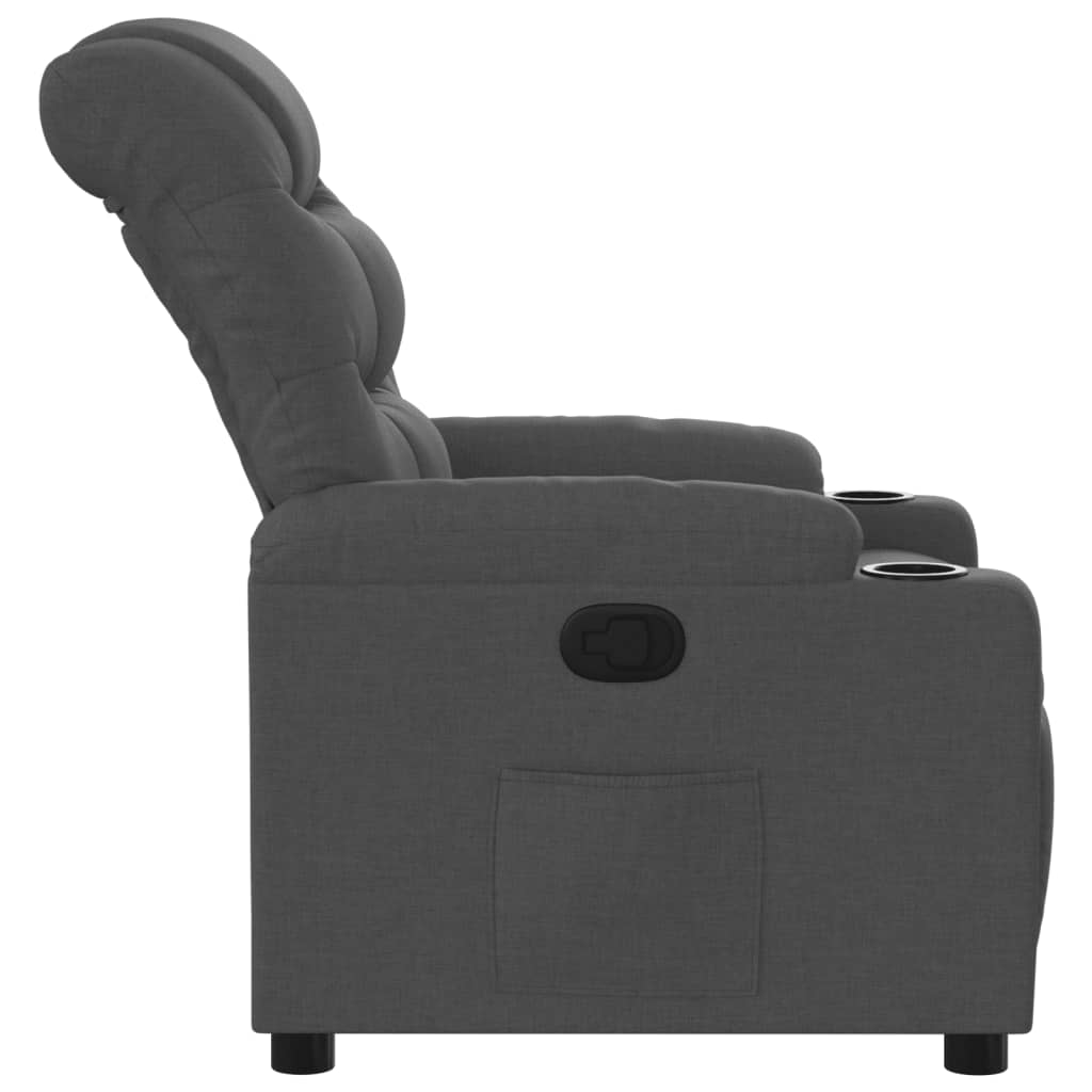 Fauteuil verstelbaar stof donkergrijs is nu te koop bij PeponiXL, paradijselijk wonen!
