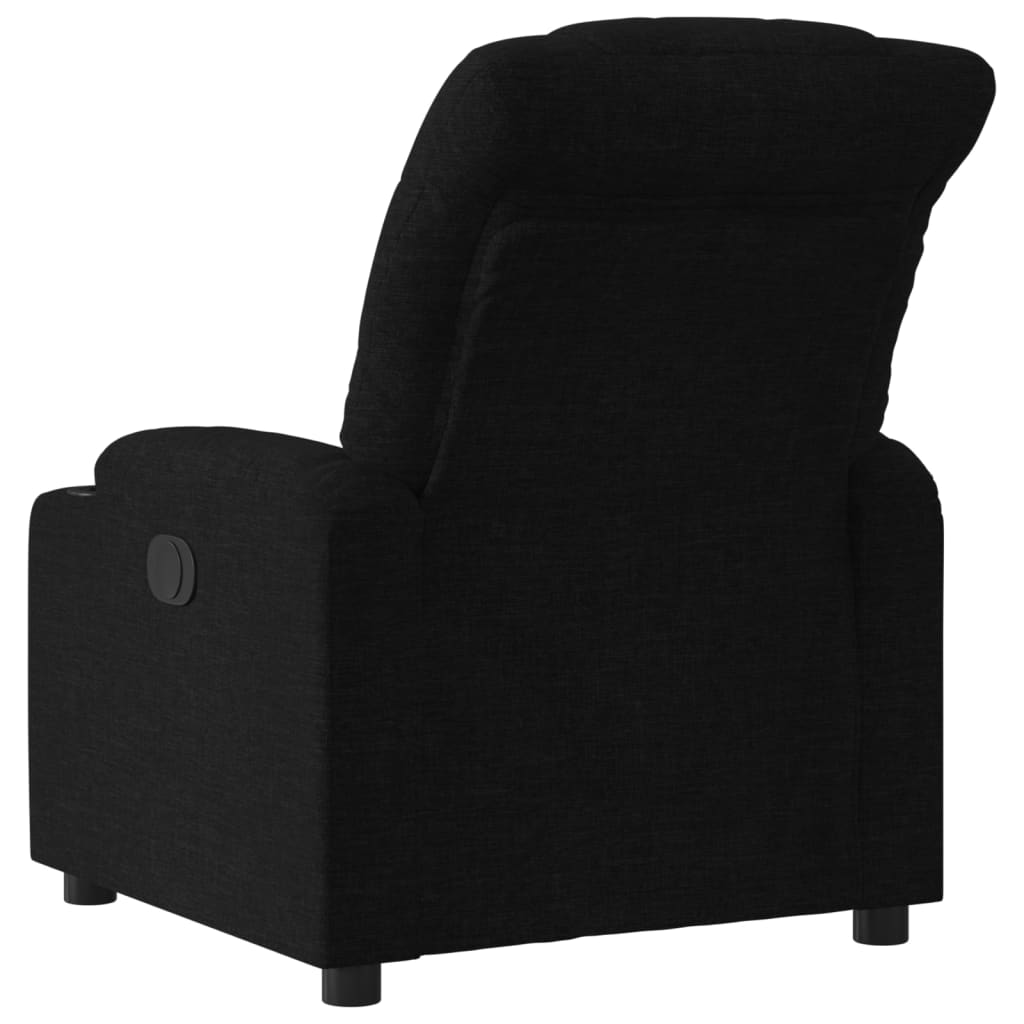 Fauteuil verstelbaar stof zwart is nu te koop bij PeponiXL, paradijselijk wonen!