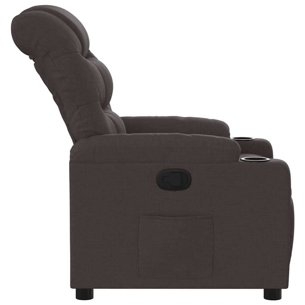 Fauteuil verstelbaar stof donkerbruin is nu te koop bij PeponiXL, paradijselijk wonen!