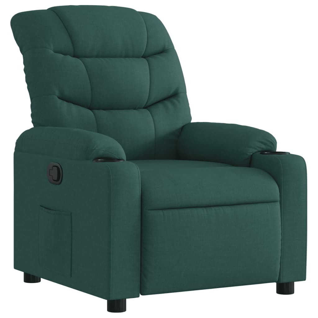 Fauteuil verstelbaar stof donkergroen is nu te koop bij PeponiXL, paradijselijk wonen!