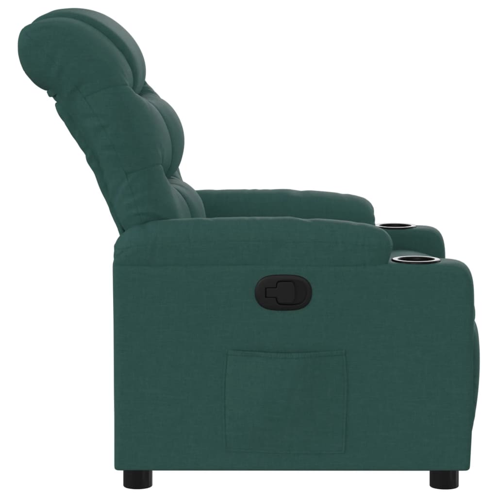 Fauteuil verstelbaar stof donkergroen is nu te koop bij PeponiXL, paradijselijk wonen!