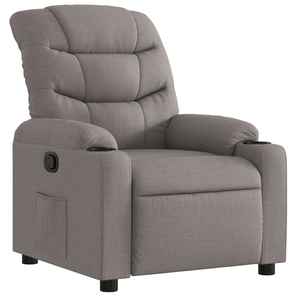Fauteuil verstelbaar stof taupe is nu te koop bij PeponiXL, paradijselijk wonen!