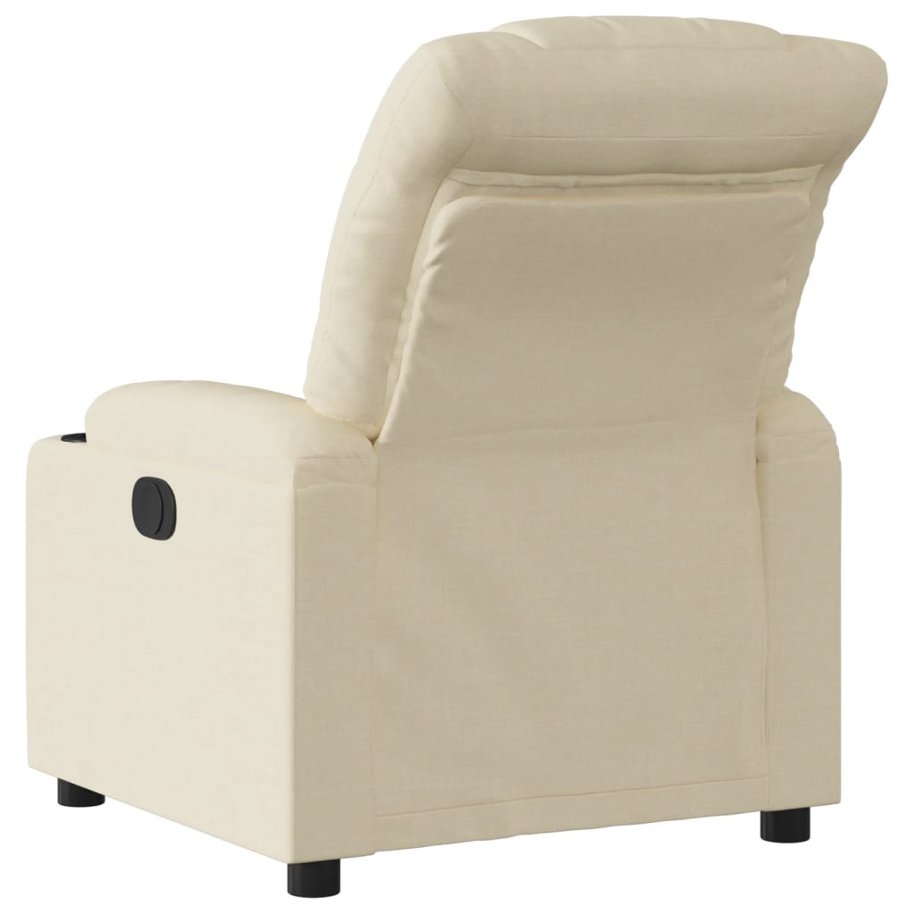 Fauteuil verstelbaar stof crèmekleurig is nu te koop bij PeponiXL, paradijselijk wonen!