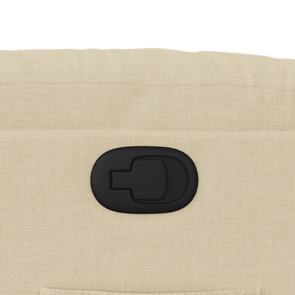 Fauteuil verstelbaar stof crèmekleurig is nu te koop bij PeponiXL, paradijselijk wonen!