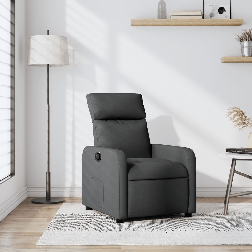 Fauteuil verstelbaar stof donkergrijs is nu te koop bij PeponiXL, paradijselijk wonen!