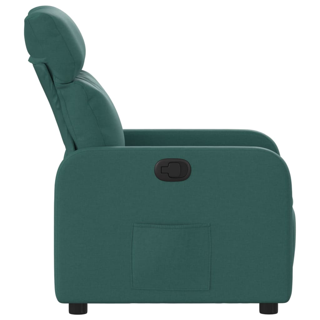 Fauteuil verstelbaar stof donkergroen is nu te koop bij PeponiXL, paradijselijk wonen!