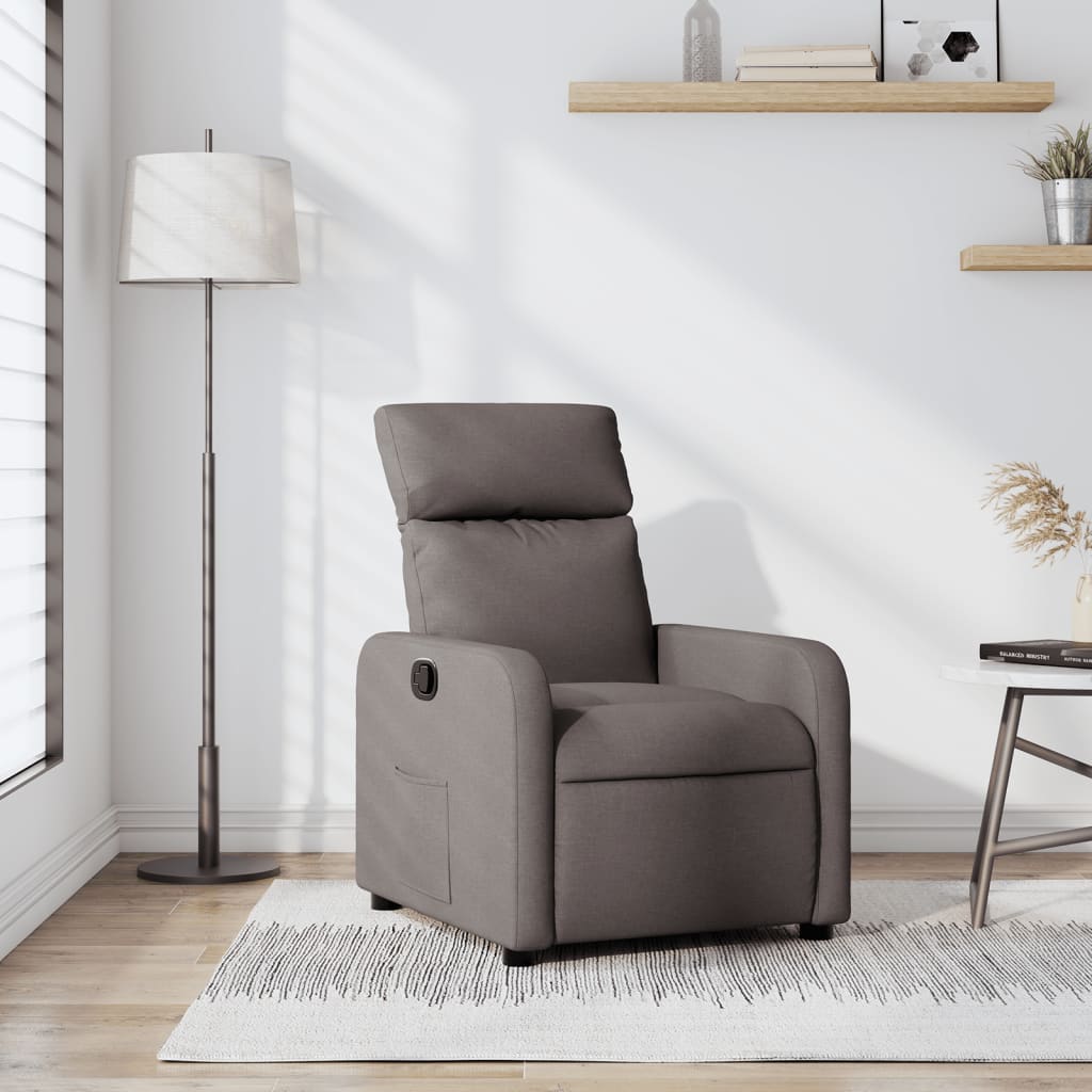 Fauteuil verstelbaar stof taupe is nu te koop bij PeponiXL, paradijselijk wonen!