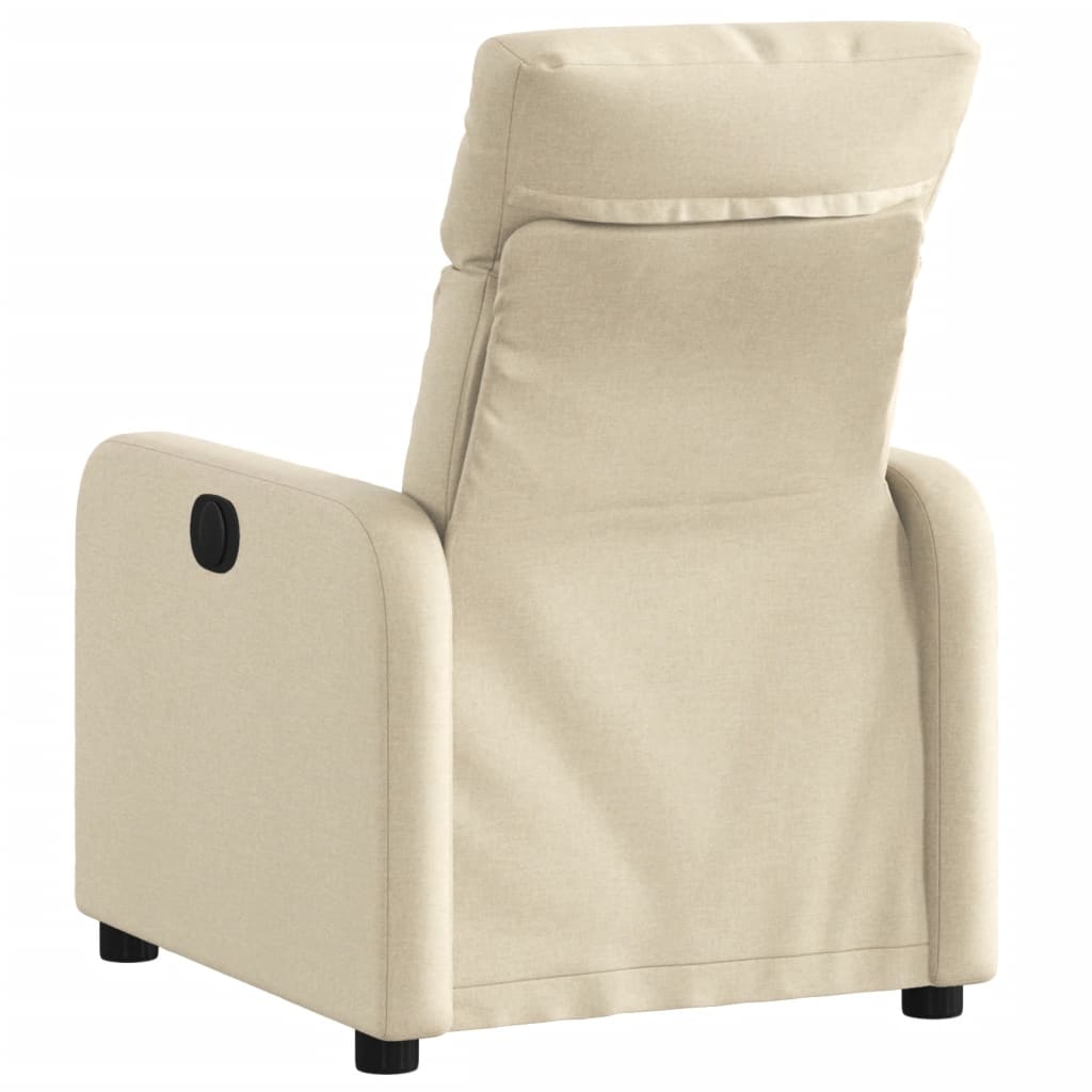 Fauteuil verstelbaar stof crèmekleurig is nu te koop bij PeponiXL, paradijselijk wonen!