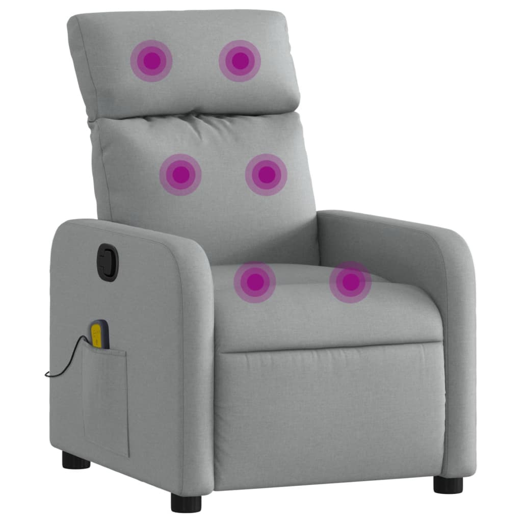 Massagestoel verstelbaar stof lichtgrijs is nu te koop bij PeponiXL, paradijselijk wonen!